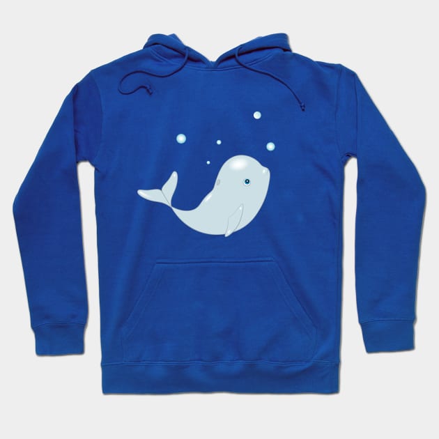 Вeluga whale Hoodie by EvaMok88